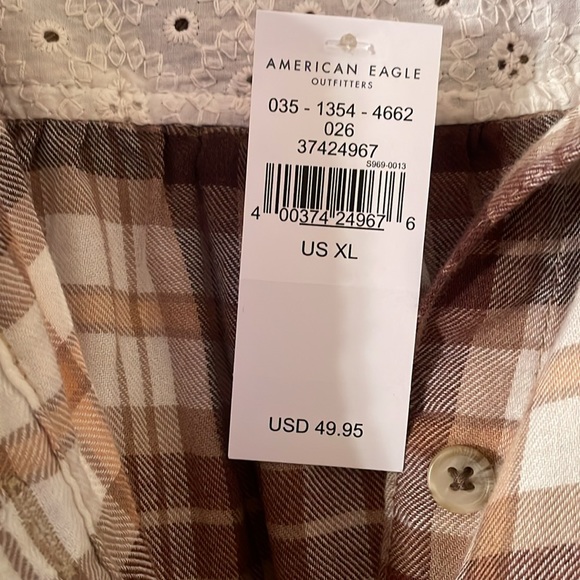 American Eagle Plaid Shirt - Picture 3 of 3